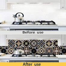 16片花卉图案仿瓷砖墙贴，2D平面奢华复古PVC自粘可移除壁纸，适用于家居、厨房、房间、墙面装饰 - 彩色 - 查看 7