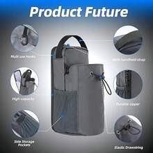 男女通用磁性健身包，小型磁性斜挎包，带瓶架，适合锻炼、旅行和运动 - 彩色 - 查看 9