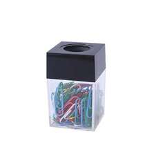 18个/盒创意涂层磁性透明彩色回形针收纳盒