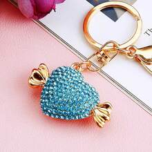 钻石心形糖果钥匙扣/创意钻石钥匙扣/汽车钥匙扣/包包挂饰/适合情人节礼物/教师节/派对礼物/节日礼物学校汽车配件可爱哥特 Y2k 包包配件挂绳带身份证夹汽车配件包包挂饰