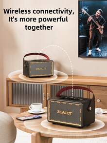 ZEALOT MT01M 60W Karaoke Wireless Speaker, Bluetooth Speaker, 24000mAh Long Battery, Up To 8 Hours Of Playback Time, Supports Mobile Phones/Tablets/TVs. Compatible With SD Card/USB/AUX, Serial Pairing Function, Suitable For/Car/Outdoor/Camping/Party - one-size - View 9