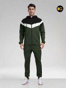 BIG CITY Pants Deportivo Tricot Para Hombre Conjunto Deportivo Moda Combinado - Verde - Ver 1