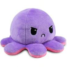 - Reversible Octopus Plushie - - Cute Sensory Fidget Animals That Show Your Mood BRQ1 - 淺粉紅色 + 淺紫色 - 查看 10