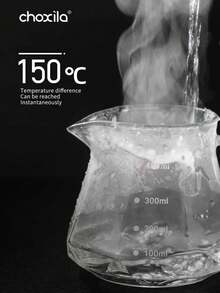 choxila 1pc 600ml Size 02 Pour Over Coffee Set - Glass Carafe & Dripper With Wood Stand, Complete Brewing Kit For Home/Office/Gifting - Transparent - View 7