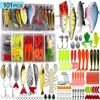 OPQ Lure Fishing Bait Kit, Suitable For Saltwater And Freshwater
