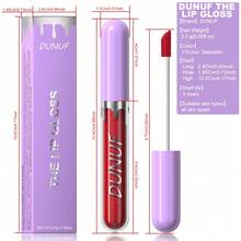 DUNUF 1 Pcs Long-Lasting Lip Gloss Set Waterproof Lipstick Non-Fading Non-Stick Cup Beginner Friendly Perfect Christmas Gift Beautifully Wrapped - 彩色 - 查看 9