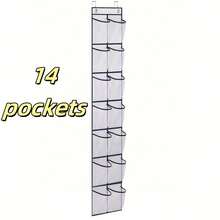 24-Fach Mesh Schuhorganizer zum Über-die-Tür-Hängen, kann bis zu 40 lbs halten, strapazierfähiger Schuhaufbewahrungsbeutel, Weihnachten