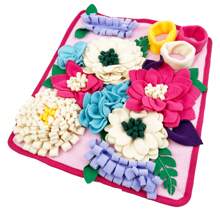 KM-P Pet Training Snuffle Mat Slow Feeder Interactive Puzzle Feeding Mat For Rabbits, Hamsters, Small Dogs