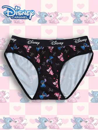 Disney 1 stuk  Cartoon Print Damesondergoed Comfortabel Schattig Stijl Dun Laag Taille Ondergoed