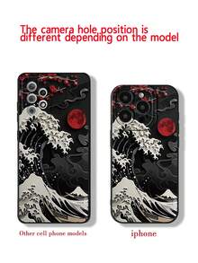 1个波浪纹黑色穿孔极简硅胶绳防摔加厚手机保护壳，兼容 16/16 Pro/16 Pro Max/16 Plus、15 XR/7/8、15 Pro Max、13 Pro Max、14 Pro Max、13、14、11、12 Pro Max、14 Plus、11 Pro、12 Pro、XS、XR、7/8 Plus、A13 4G、A22、A21S、A51 4G、A52、S22 Ultra、A33 5G、10、Note 11 4G、11 Lite、A53、A14、A23、S23 Ultra、S24、A14、A15、S23、A73等机型。案例，国际版，非国内版 - 彩色 - 查看 5