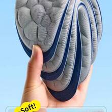 一双米色、黑色、灰色男女通用减震缓冲鞋垫，适用于高跟鞋、运动鞋、休闲鞋、运动鞋、跑鞋 - 黑色 - 查看 4