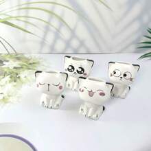 1 Piece, Ceramic Flower Pot Mini Cat Cartoon Cute Potted Plant Desktop Potted Cat Potted DIY Desk Decoration Children's School Gift