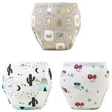 6件婴儿如厕训练裤 - 透气训练内裤，松紧腰身，柔软舒适，适合幼儿，多色可选，如厕训练，幼儿内裤，婴儿尿布裤，设计简约，面料耐用。送给男婴和女婴的最佳礼物