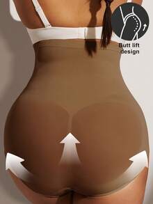 1pc Women High Waist Seamless Shapewear, Strong Tummy Control And Butt Lift, Plus Size