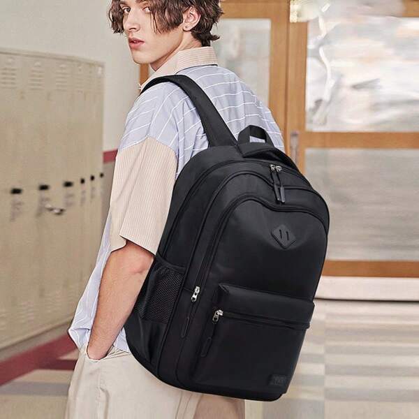 1pc Campus Backpack, Nylon Material Casual Backpack, Women Shoulder Bag, Student Bookbag, Suitable For Graduation, Birthday Gift, Travel, Business Trip, Hiking, Climbing