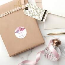 Etiquetas de boda modernas personalizadas, pegatinas de vuelta, pegatinas de temporada de graduación, etiquetas de papel de seda de boda personalizadas, papelería de boda personalizada, pegatinas de caja, pegatinas de embalaje, pegatinas de regalo, pegatinas de mensaje, regalo personalizado - Pegatinas de mariposas - Ver 7