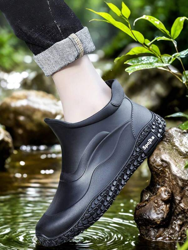 Men's Boots, Outdoor Sports Fishing Hiking Waterproof Shoes, Comfortable Lightweight New Rubber Boots, Rain Shoes, Men's Garden Farm Rubber Boots, Breeding Work Shoes, Outdoor Rainy Season Rubber Boots, Men's Rain Boots, Men's Water Shoes