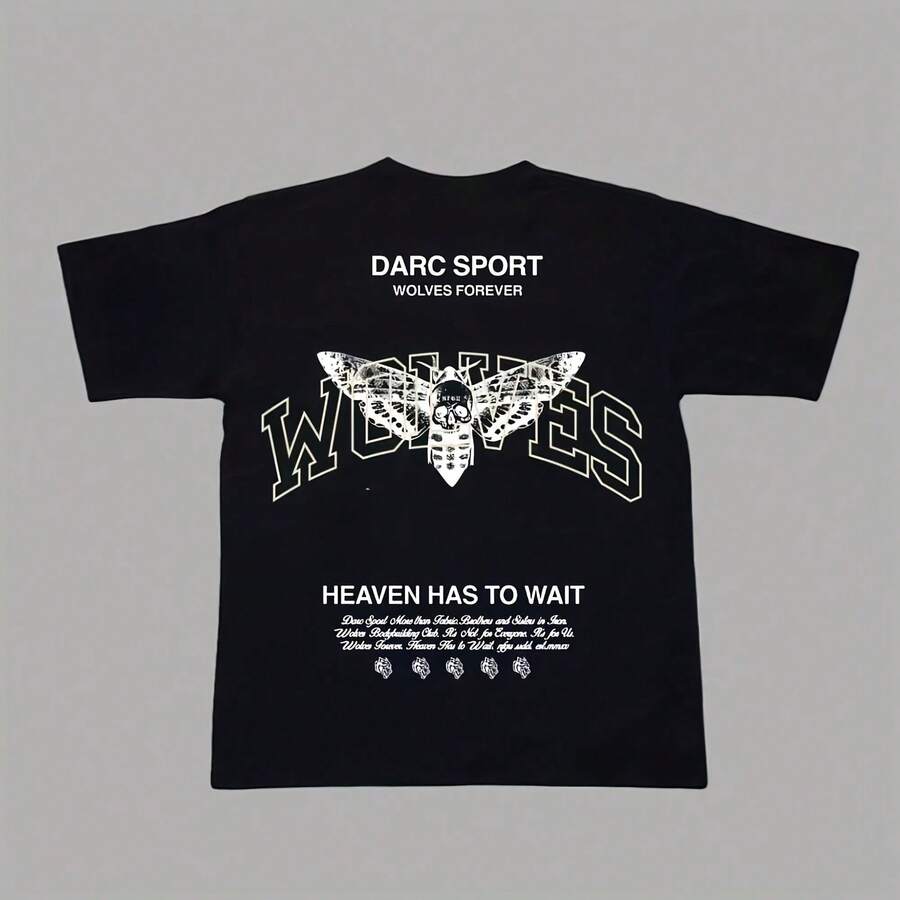 DARC WOES DEATH MOTH OVERSIZED UNI Workout Wo T-Shirts Cotton Hip Hop Casual Shirts Gym Fitness Top220G Pure Cotton T-Shirt - Comfort All Day Long, The Perfect Birthday Gift, An I Choice For And Family Tops - màu đen - Xem 1