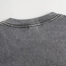 230g Vintage Washed Pure Cotton Men's T - Shirt, Featuring A Casual And Stylish Design With A "Barstool GOLF" Golf - Ball Print. Ideal For Outdoor Sports, This T - Shirt Offers A Loose Fit And Is Made From Soft Knitted Fabric - 灰色 - 查看 4