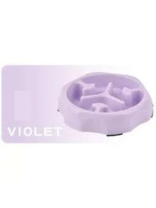 1pc Random Color Round Slow Feeder Pet Bowl, Anti-Spill Pet Supplies, Dog Bowl