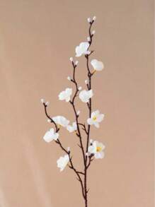 1/3/6 pièce(s)/set de fleurs artificielles de prunier réalistes - branches de soie à tige longue pour arrangements DIY, centres de table et décoration d'intérieur - parfait pour les mariages, les fiançailles et les célébrations intérieures/extérieures. Accessoires de bouquet, vases à fleurs, décoration d'intérieur