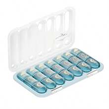 1pc 7-Day Portable Mini Medicine Pill Box, 3 Times A Day Travel Organizer, Sealed Moisture-Proof Compartment Pill Storage Case, Large Capacity Multi-Grid Detachable Design - Multicolor - View 20