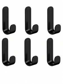1/3/6pcs Self-Adhesive Hook, Coat Hanger, Wall Hanging Hook, No Drill Hooks For Hanging Bags, Towels, Loofahs, Keys, Hats, Kitchen, Bathroom
