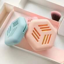 1pc Silicone Makeup Cosmetic Travel Container, Storage Box For Dry/Wet Makeup Sponge