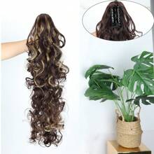 Curly Wavy Ponytail Hair Extensions Long Synthetic Claw Claw Clip On Ponytail Hair Extensions For Women