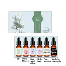Bộ 6 loại tinh dầu thơm (Hoa loa kèn, Hoa anh đào, Chuông gió xanh, Fresia, Hoa oải hương, Hoa lê, Hoa dành dành/Hoa cúc) Máy tạo độ ẩm tinh dầu thơm, Hộp đựng tinh dầu đơn. - đa hương vị - Xem 8