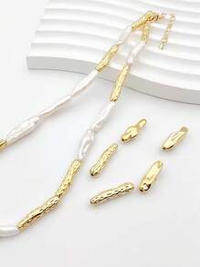 5pcs. Irregular Long Spacer Beads.Suitable For Necklaces, Bracelets, Beads, Key Rings Jewellery Making.DIY Accessories, Glamour Jewellery Accessories.Wedding Jewellery Accessories.Key Chains, Amulets, Decorative Pieces. Jewelry Making Supplies. Bracelets, Ornaments, Handicrafts And Daily Gifts. Handmade Accessory Beads.Back-To-School Season