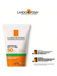 Anthelios toque seco vegano libre de aceites y fragancias 50ml protector solar SPF 50+ facial textura ligera acabado mate fórmula dermatológica apta piel sensible uso diario - Blanco - Ver 2