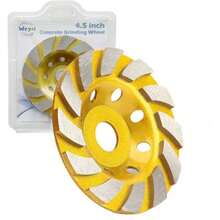 4 1 2 Inch Diamond Concrete Grinding Wheel Turbo Segment Angle Grinder Wheel For Concrete Stone And Masonry HeavyDuty 4.5 Diamond Cup Wheel For Fast Grinding Smoothing - as pic - View 1