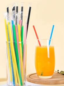 10/50/100/200 Pcs Colorful Plastic Straws, Multi-Color Drinking Straws, Long Coffee Straws, Cocktail Party Straws, Water Bottle Straws, Beverage Mixers, Straws Are Suitable For Home, Kitchen, Party, DIY Production