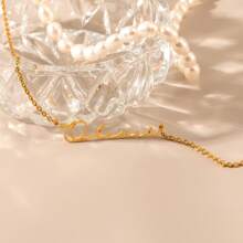Collar con nombre delicado y elegante, collar con nombre personalizado en oro, collar con nombre pequeño, joyería personalizada con nombre, regalo de Navidad, collar para mamá