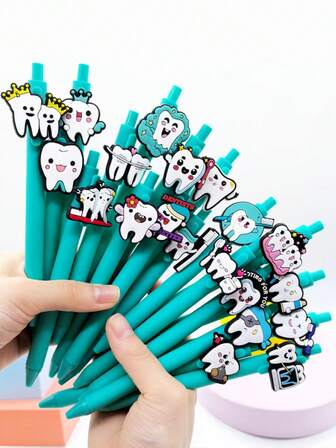 10/20/30 st. kulspetspennor för Världs- och munhälsodagen, kreativ skrivpenna för tandvård, brevpapper, skolmaterial, skolstart