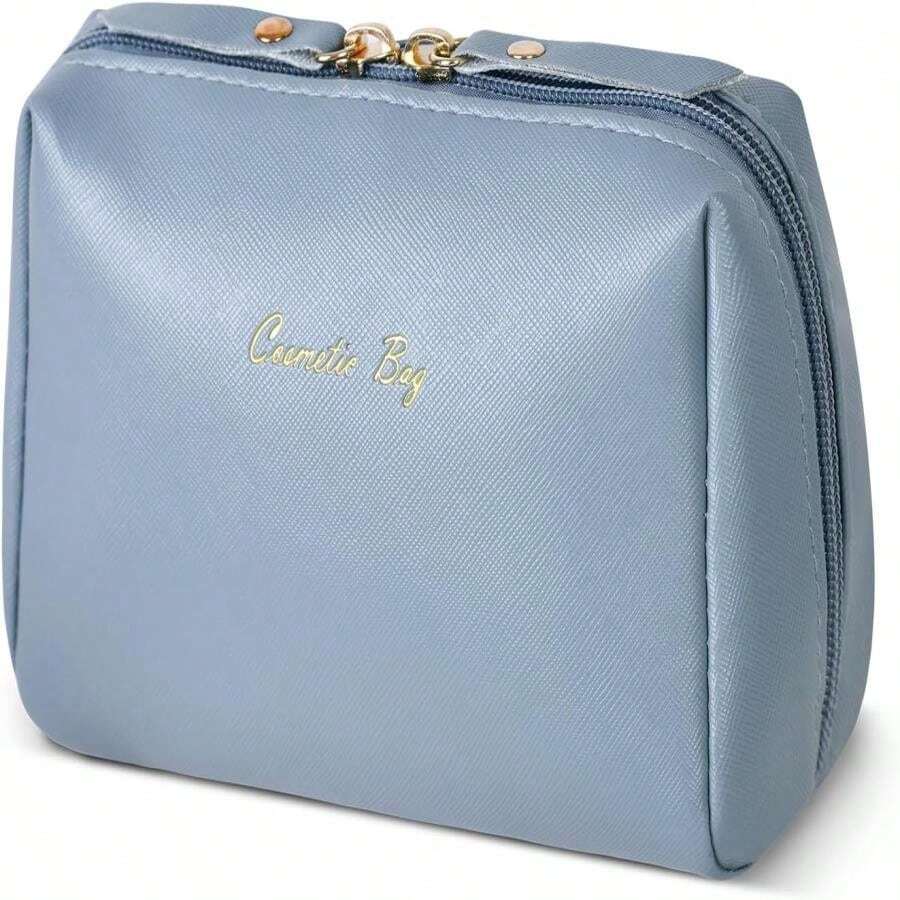 Topwey Makeup Bag, Travel Essentials Cosmetic Bags For Women, Waterproof Portable Pouch Travel Toiletry Bag With Divider (Darkcyan, Small) - Darkcyan - View 1