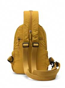 1 pieza Mochila multifuncional de nailon, Bolso de pecho para deportes al aire libre, Mochila ligera y sencilla, Bolso cruzado de hombro casual y de moda