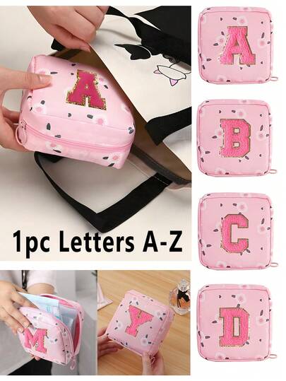 字母图案卫生巾收纳袋，女性卫生棉条收纳袋，卫生巾旅行收纳袋，便携式化妆口红袋，大容量防水月经袋，便携式旅行收纳袋，学习用品收纳袋，零钱包，笔袋，女孩现金袋，用于存放卫生巾和护垫，化妆品收纳，是女孩外出必备，化妆品收纳包，化妆包，梳妆台，化妆包，旅行必备，收纳袋，旅行必备，梳妆配件，小型化妆包，大容量，大型化妆包，圣诞礼物，旅行，送给女性的旅行必备礼物，收纳袋，手拿包/小手提包，化妆品收纳包，化妆刷架，迷你收纳袋，大容量收纳袋，送给女性的礼物，圣诞礼物，送给女性的礼物创意，化妆包，旅行必备