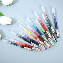 24pcs Assorted Color Liquid Ink Rollerball Pens Set, Random Colors, Painting Supplies - Multicolor - View 3