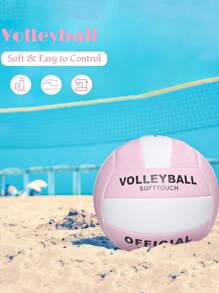 1pc Super Soft Official Size 5 Volleyball, Suitable For Outdoor/Indoor/Pool/Gym Training, High-Quality Volleyball Equipment, Durable & Stable, Waterproof For Beach Games & Training