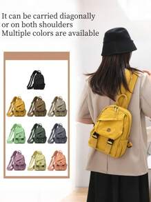 1 pieza Mochila multifuncional de nailon, Bolso de pecho para deportes al aire libre, Mochila ligera y sencilla, Bolso cruzado de hombro casual y de moda