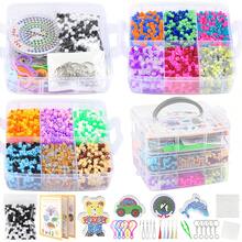 8400 pièces Set de perles à repasser, 24 couleurs, taille 5 mm, avec outils, pour l'art pixel DIY 3D, la création de bijoux, les projets d'artisanat créatifs, la décoration parfaite pour les fêtes, les accessoires de pendentif - épeler doudou - Voir 17
