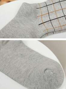 10 Pairs Assorted Men's Socks, Polyester Knitted Fabric With Geometric Pattern, Business & Casual Mid-Calf Socks With Polka Dot Design, Random Color (Without Gift Box) - Multicolor - View 6