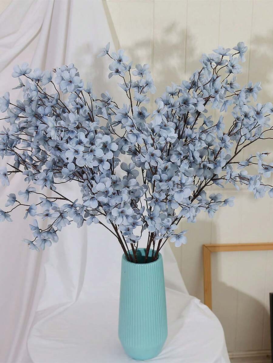 1pc Artificial Long Branch Flower, Apple Blossom, Fake Flower, For Party, Wedding Decoration, DIY Flower Arrangement, Gathering, Hotel, Flower Shop, Living Room, Bedroom, Dining Table, Garden And Home Decor