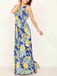 Boho Retro Vintage  Solid  Grey Color Block Color Sleeveless Grey Maxi Dress Racer | S-3X - Sage - View 6