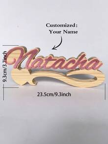 定制英文名字木质花卉摆件，温馨家居装饰，适用于客厅、卧室、书桌，母亲节、父亲节、情人节、生日、周年纪念日、朋友、情侣、毕业典礼、圣诞节等场合，也是一份高档礼物、圣诞礼品用品和旅行收纳用品的理想之选。 - 原木色 - 查看 15
