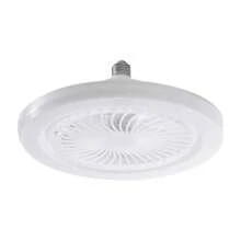 Lámpara de ventilador pequeña E27 con boca de rosca, iluminación para dormitorio, ventilador integrado, lámpara de ventilador de techo de tres colores para el hogar