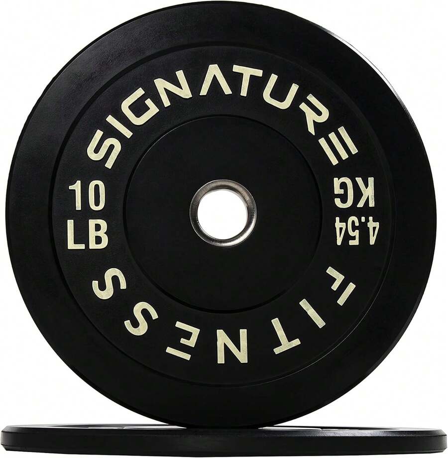 Fitvids  Bumper Plates, 2" Weight Plates For Strength Training &Amp; Weightlifting, Pairs, Sets Or Sets With 7FT Barbell, Multiple Options - 10 Lbs - View 1