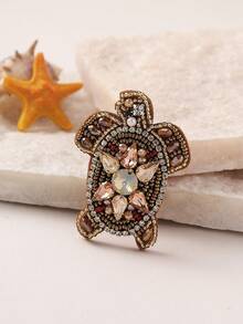 1 Stück handgefertigte, bunte Perlen-Segel-Quallenbrosche, in liebevollem Ozeanstil, geeignet für Frauen für den Alltag, Strand und Lässig Wear. Form und Farbe können aufgrund der Handarbeit leicht variieren. - Verschiedenfarbig - Übersicht 15